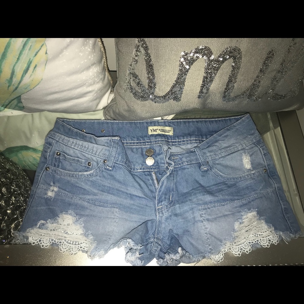 Denim shorts